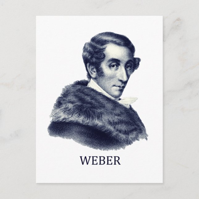 Carte Postale Carl Maria von Weber, bleu (Devant)
