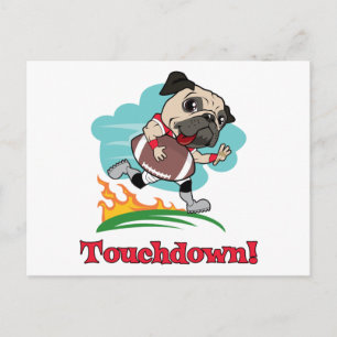 Carte Postale Carlin de football Touchdown Tee - shirts et cadea