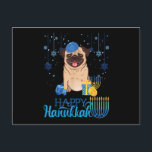 Carte Postale Carlin juif Chien Menorah Casquette Chanukah Hanou<br><div class="desc">Funny christmas t shirt men,  funny xmas tshirt men,  funny Christmas gift kids,  funny thanksgiving gift shirt/shirt,  thanksgiving t shirt men,  thanksgiving t-shirt women</div>