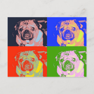 Carte postale carlin PopArt