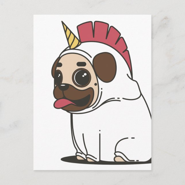 CARTE POSTALE CARLIN UNICORN (Devant)