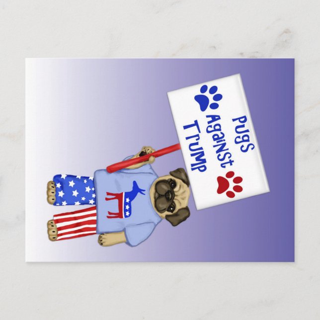Carte Postale Carlins contre Trump (Devant)