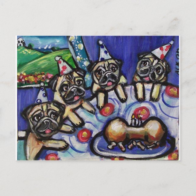 Carte Postale carlins fête d'été (Devant)
