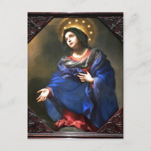 Carte Postale Carlo Dolci, Italie, 1616-1686 Madonna in Glory,