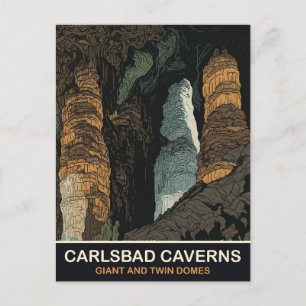 Carte Postale Carlsbad Caverns, Giant et Twin Domes, Voyage