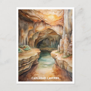Carte Postale Carlsbad Caverns National Park Aquarelle Peinture