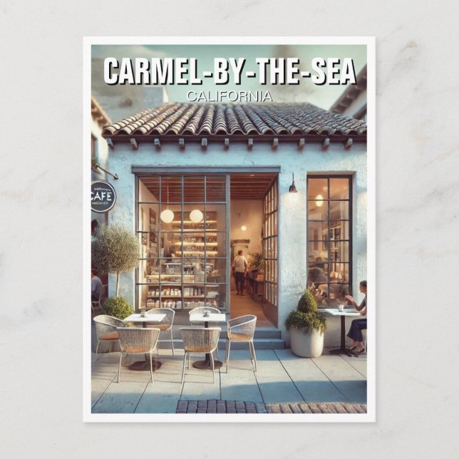 Carte Postale Carmel by the Sea Cafe California (Devant)