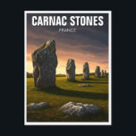 Carte Postale Carnac Stones France Travel<br><div class="desc">S'étendant à travers les marais ventés de Bretagne, les Pierres Carnac forment l'un des monuments néolithiques les plus impressionnants et énigmatiques du monde. Plus de 3000 menhirs debout, dont certains atteignent plus de quatre mètres de hauteur, s'élèvent en rangs parallèles précis qui courbent doucement avec les contours de la terre....</div>