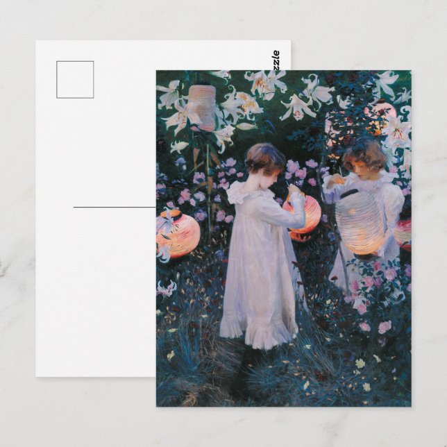 Carte Postale Carnation Lily Lily Rose de John Singer Sargent (Devant / Derrière)