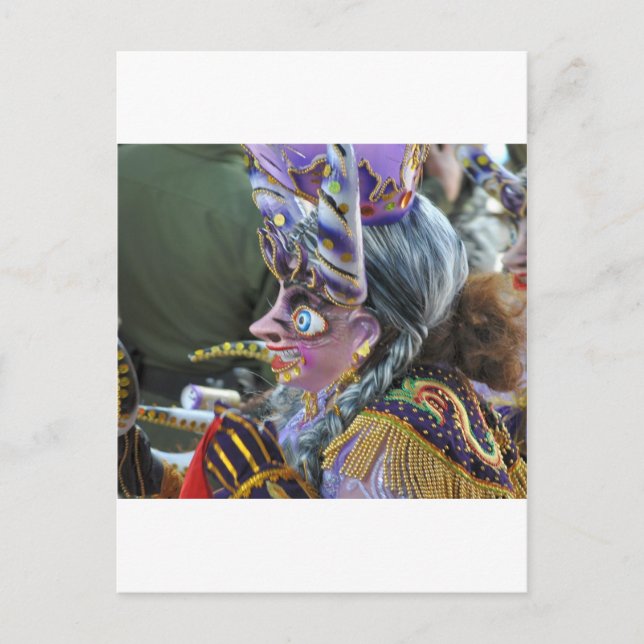 Carte Postale Carnaval à Oruro, la Bolivie (Devant)
