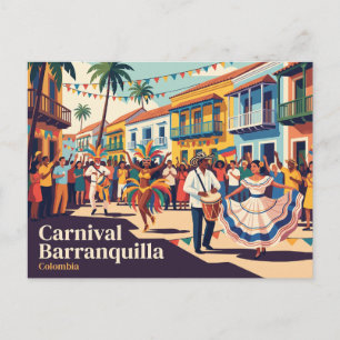 Carte Postale Carnaval Barranquilla Colombie