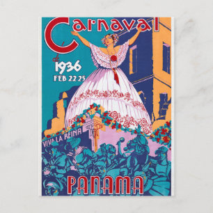 Carte Postale Carnaval de 1936, 22-25 février, Panama