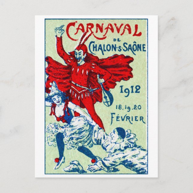 Carte Postale Carnaval de France 1912 (Devant)