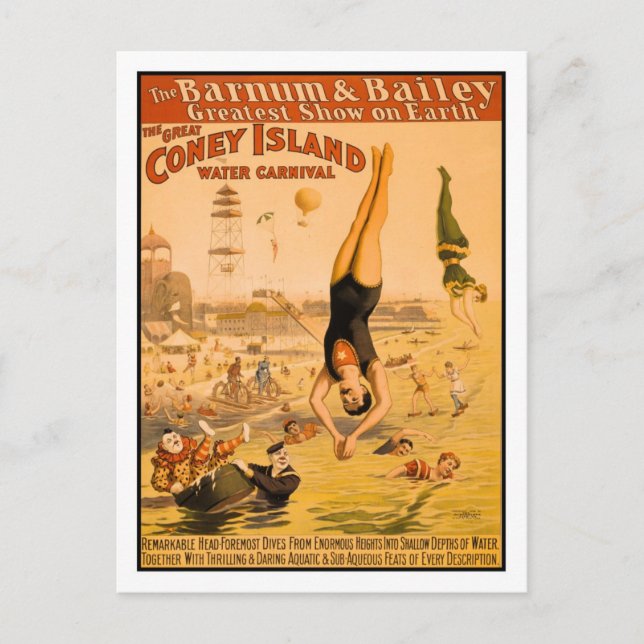 Carte Postale Carnaval de la Grande île de Coney 2 (Devant)