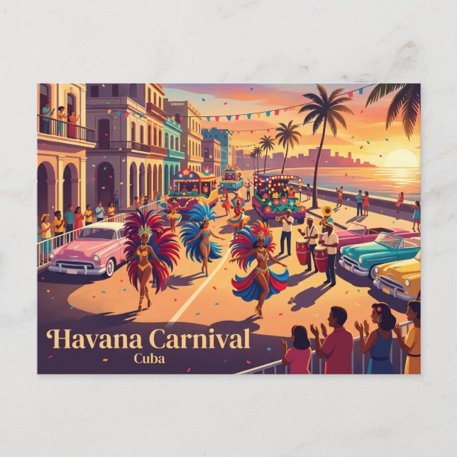 Carte Postale Carnaval de La Havane Cuba (Devant)