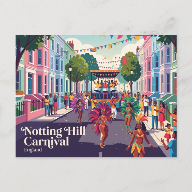 Carte Postale Carnaval de Notting Hill Angleterre (Devant)