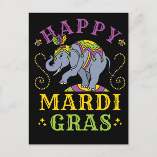 Carte Postale Carnaval des éléphants de Mardi Gras