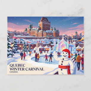Carte Postale Carnaval d'hiver du Québec Canada