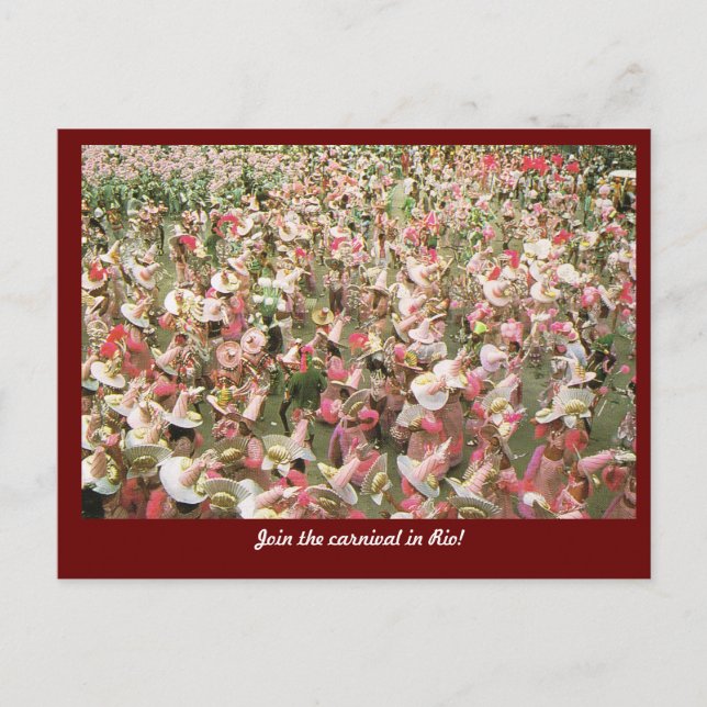Carte Postale Carnaval Rio de Janeiro, Brésil (Devant)