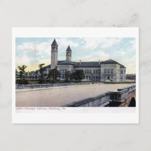 Carte Postale Carnegie Library, Pittsburgh, Pennsylvanie Vintage