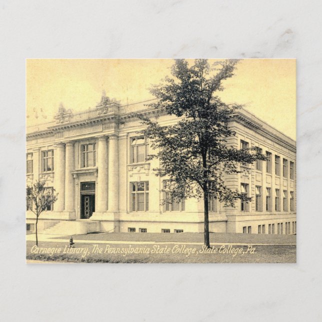 Carte Postale Carnegie Library, State College, Pennsylvanie 1909 (Devant)
