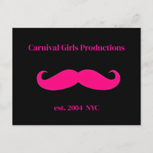 Carte Postale Carnival Girls Productions Moustache