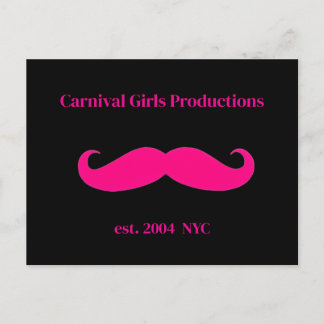 Carte Postale Carnival Girls Productions Mustache