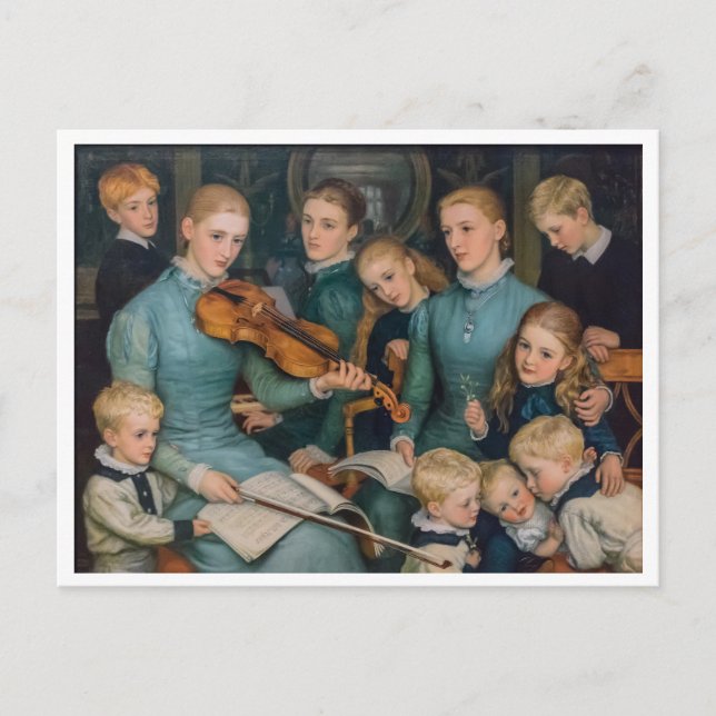 Carte Postale Carol de Noël à Bracken Dane par Arthur Hughes (Devant)