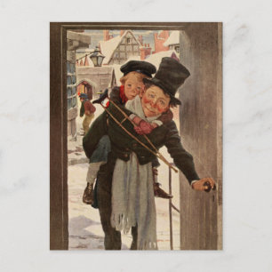 Carte Postale Carol de Noël : Tim et M. Cratchit