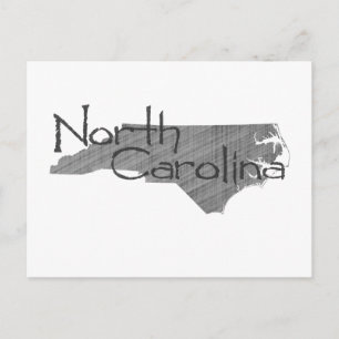 Carte Postale Carolina du Nord Formé Vintage gris Nom du tableau