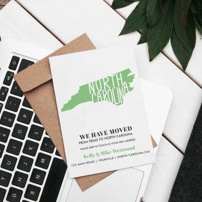 Carte Postale CAROLINE DU NORD Nous avons déménagé Nouvelle adre (Créateur téléchargé)
