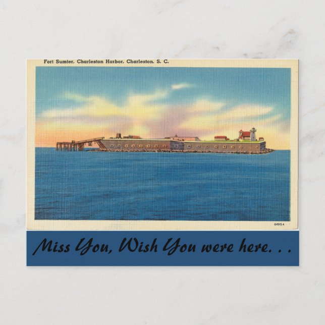 Carte Postale Caroline du Sud, Fort Sumter, Charleston (Devant)