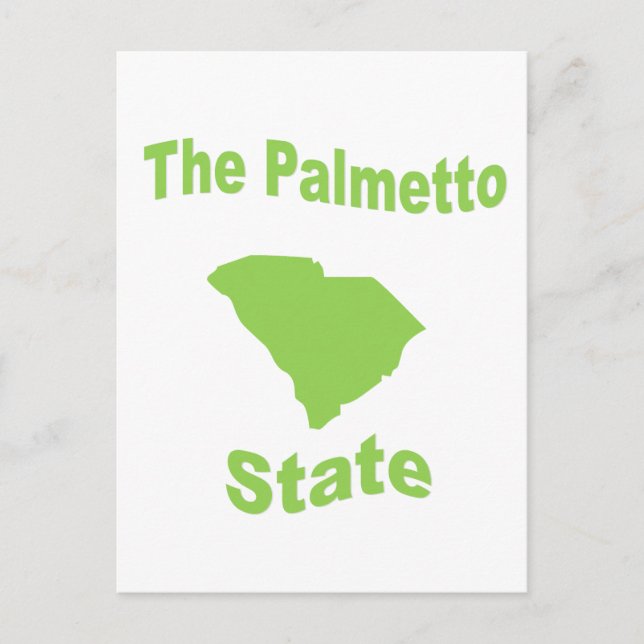Carte Postale Caroline du Sud : L'État de Palmetto (Devant)