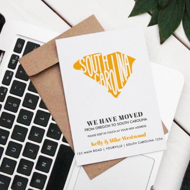 Carte Postale CAROLINE DU SUD Nous avons déménagé Nouvelle adres (Créateur téléchargé)