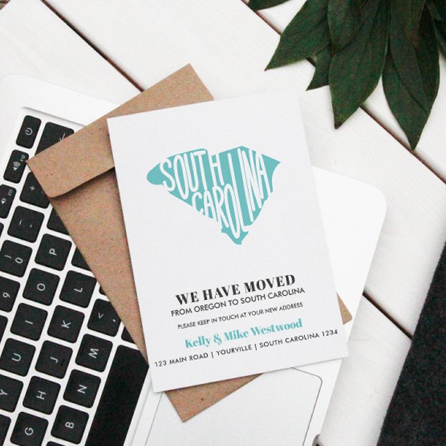 Carte Postale CAROLINE DU SUD Nous avons déplacé Nouvelle adress (Créateur téléchargé)