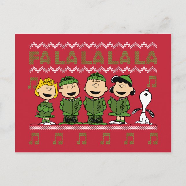 Carte Postale Caroling Christmas Sweater Graphic (Devant)