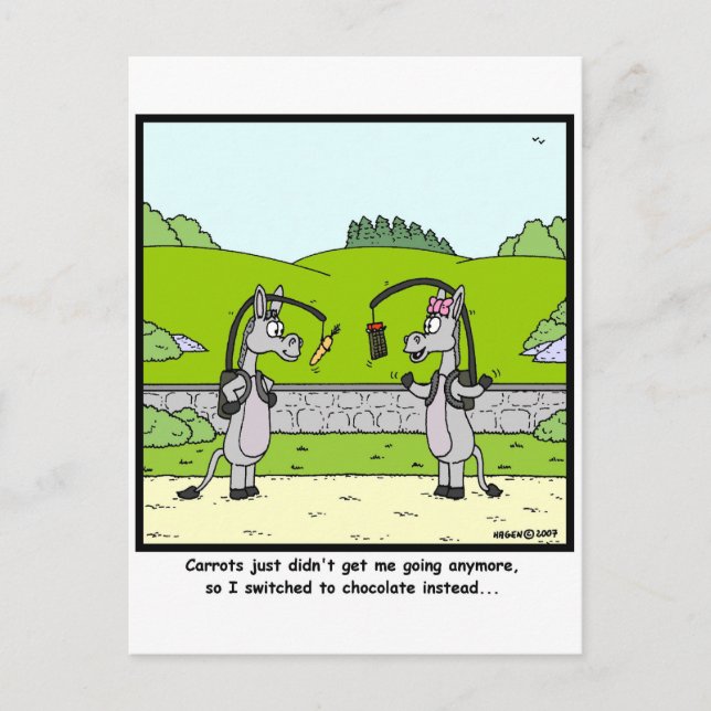 Carte Postale Carotte et chocolat (Devant)