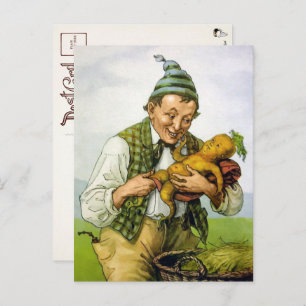 Carte postale Carotte pour bébé victorienne 