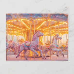 Carte Postale Carousel enchanté : Scène de Fairytale Whimsical