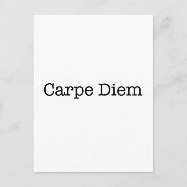 Carte Postale Carpe Diem Saisir la citation du jour - Citations (Devant)