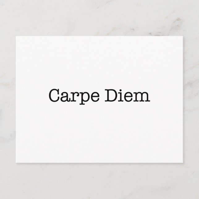 Carte Postale Carpe Diem Saisir la citation du jour - Citations (Devant)