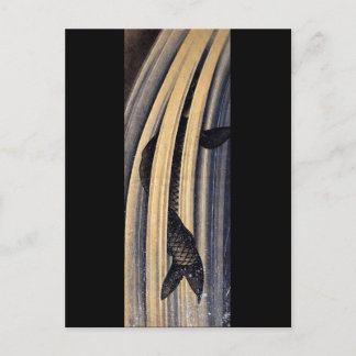 Carte Postale Carpe Leaping Up Waterfall Hokusai Fine Art