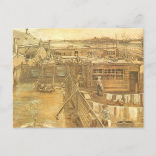 Carte Postale Carpenter's Yard and Laundry par Vincent van Gogh