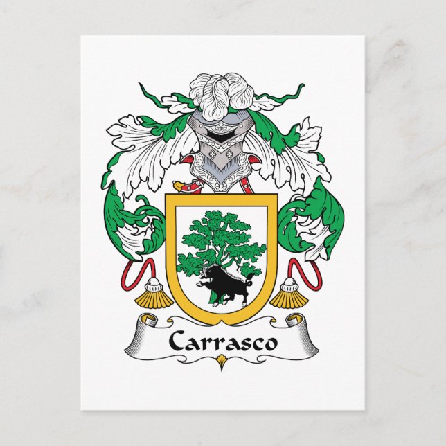 Carte Postale Carrasco Family Crest (Devant)