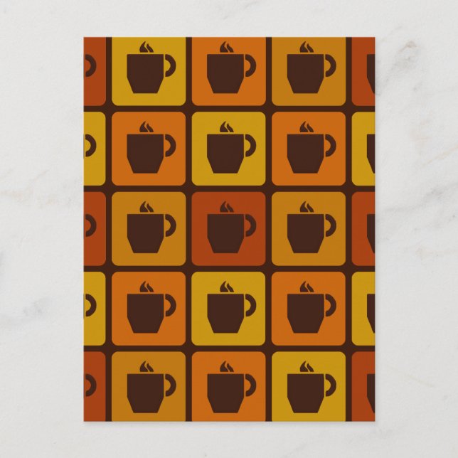 Carte postale Carré café, personnalisable (Devant)