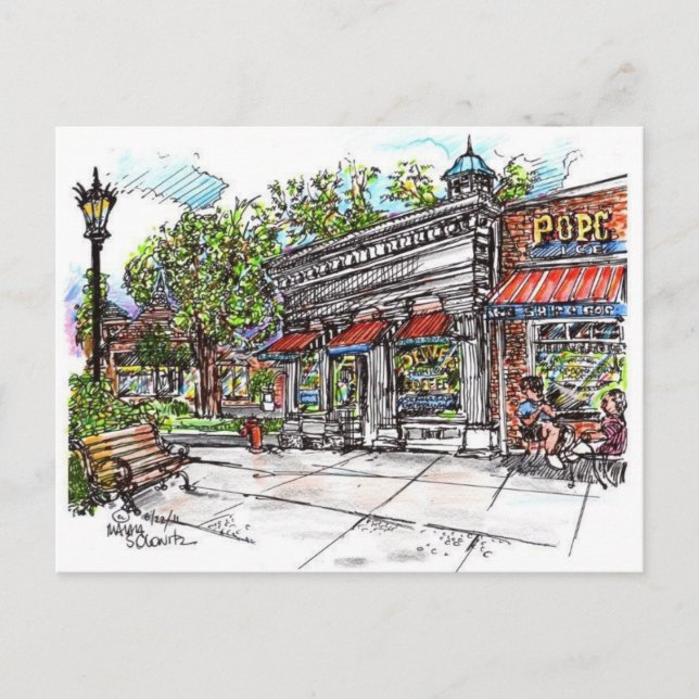 Carte postale Carré de Dewey's Coffee House (Devant)