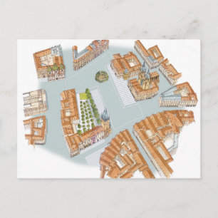 Carte Postale Carré de la vieille ville. Prague Tchèque