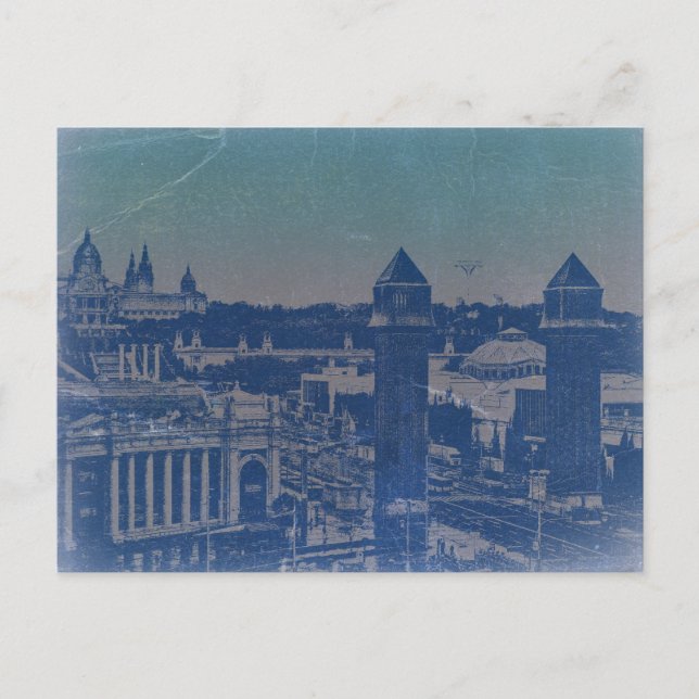 Carte Postale Carré du centre-ville de Barcelone (Devant)