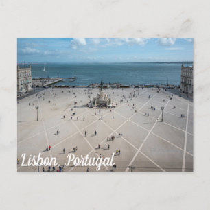 Carte Postale Carré du commerce d'en haut à Lisbonne, Portugal
