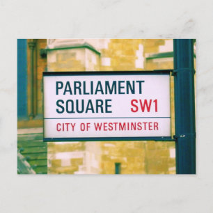 Carte Postale Carré du Parlement - Signe de la rue Westminster